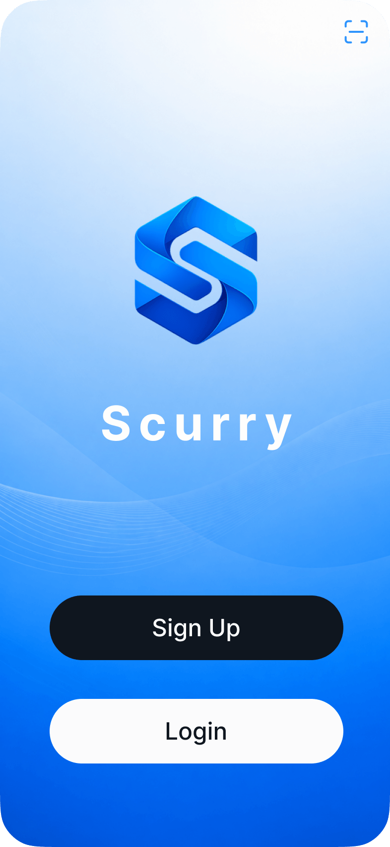 Scurry app screen 1