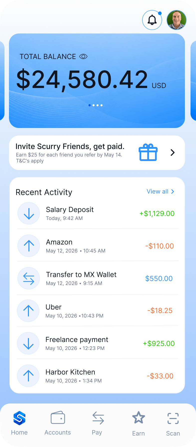 Scurry app screen 2