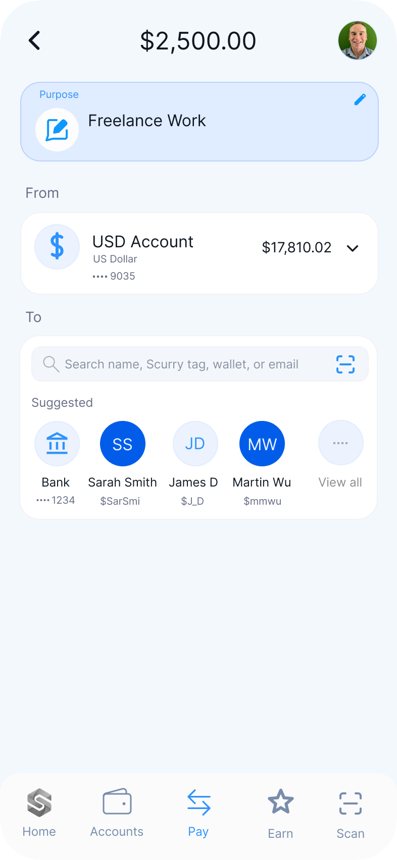 Scurry app screen 7