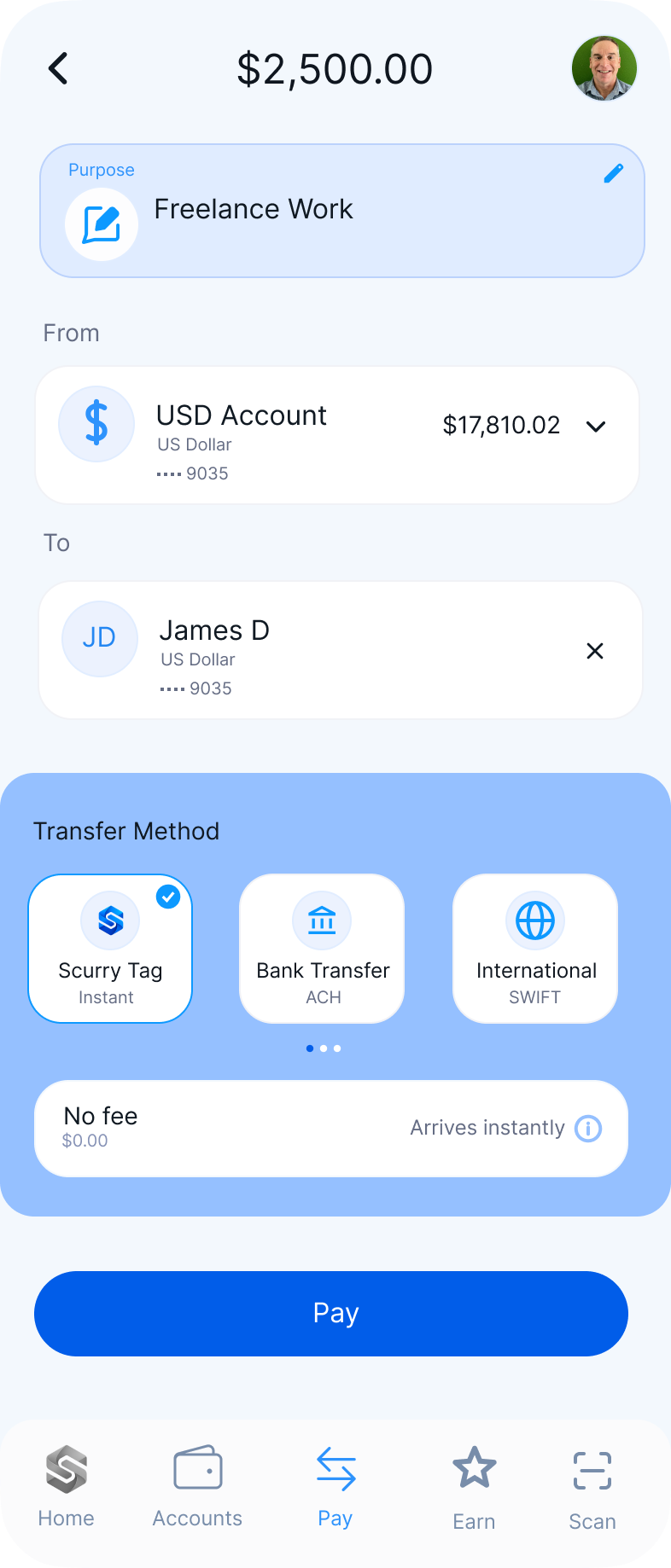 Scurry app screen 8